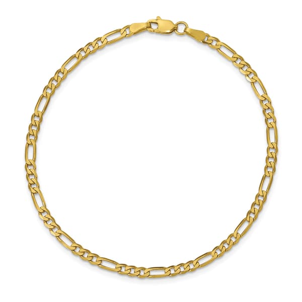 Gold Classics&#40;tm&#41;10kt 3.0mm 8in Concave Figaro Chain Bracelet - image 