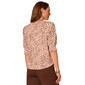 Womens Democracy Elbow Blouson Sleeve Leopard Blouse - image 2