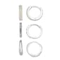 Napier Silver-Tone Trio Hoop Earrings - image 1
