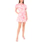 Womens MSK Puff Sleeve Floral Cotton Shift Dress - image 1