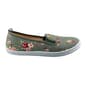 Womens Take A Walk Canvas Twin Gore Floral Print Flats - Grey - image 4