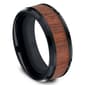 Mens Endless Affection™ 8mm Black Cobalt Rosewood Inlay Band - image 2