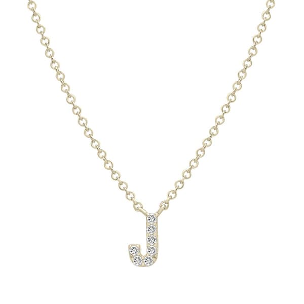 Diamond Classics(tm) 1/20ctw. Diamond Initial J Necklace - image 