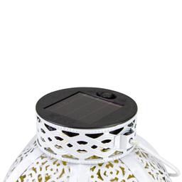 Northlight Seasonal 7in. Round Floral LED Solar Lantern