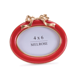 Melrose Red Oval Bow Photo Frames - Set of 2