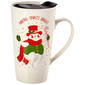 Godinger 18oz. Dancing Snowman Travel Mug - image 1