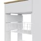 FM FURNITURE Shelton White Kitchen Cart - image 5