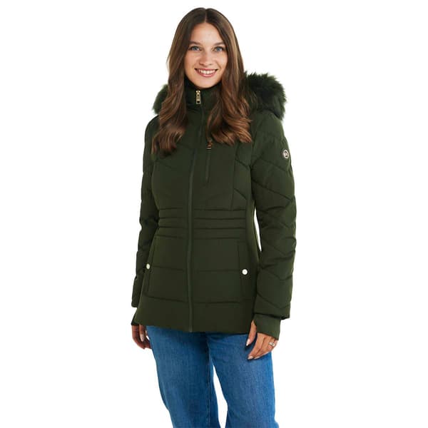 Michael kors down coat hotsell with zipper chest pockets