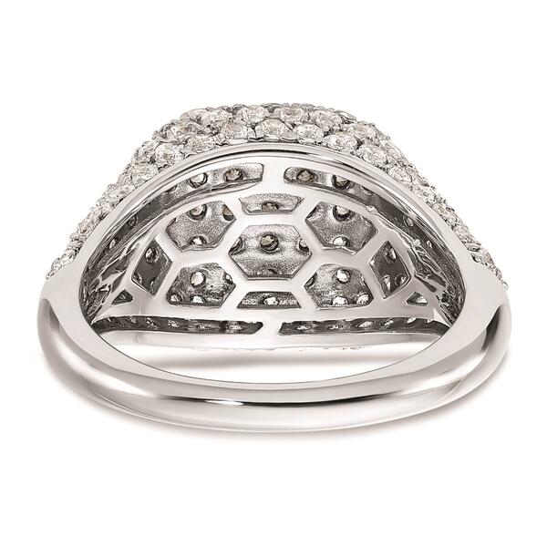 Pure Fire 14kt. White Gold Lab Grown Diamond Dome Fashion Ring