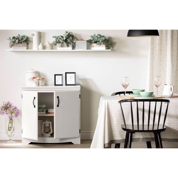 South Shore Farnel Pure White 2-Door Storage Cabinet