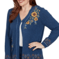 Womens Alfred Dunner Tuscany Sunflower Embroidery Cardigan - image 5