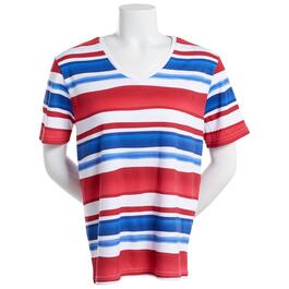 Plus Size Hasting & Smith Short Sleeve Americana Watercolor Tee