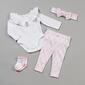 Baby Girl &#40;3-9M&#41; Baby Essentials 4pc. Bunny Bodysuit & Pants Set - image 1