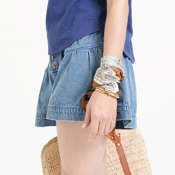Womens MNK High Waist Button Front Denim Shorts