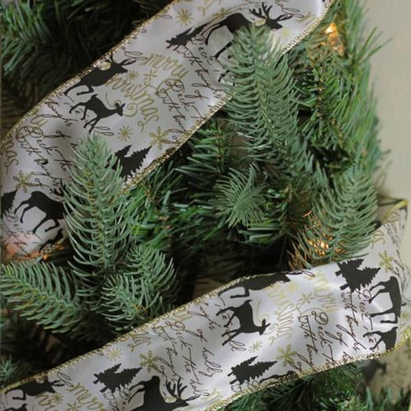 Northlight Seasonal 30ft. Playful Reindeer Wired Craft Ribbon