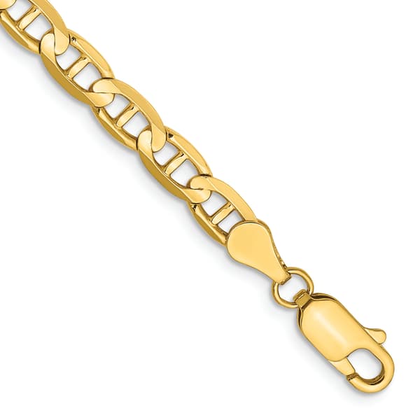 Mens Gold Classics&#40;tm&#41; 10kt. 4.5mm Concave Anchor Necklace