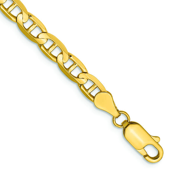 Mens Gold Classics&#40;tm&#41; 10kt. 4.5mm Concave Anchor Necklace - image 