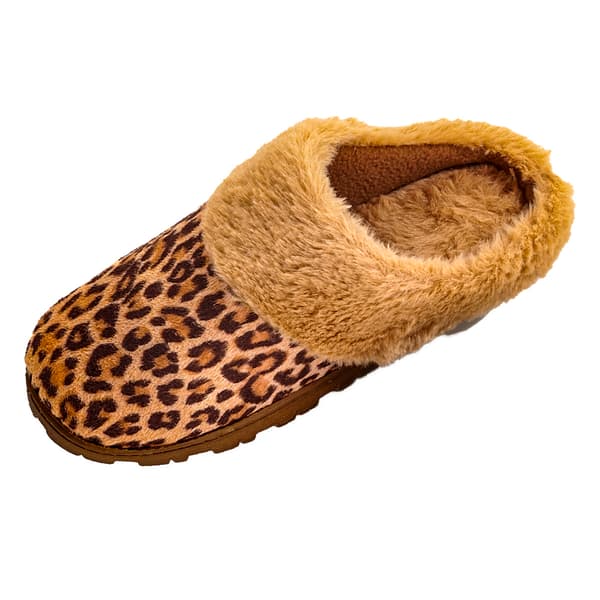 Womens Ella & Joy Leopard Slippers - image 
