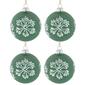 Northlight Seasonal 4ct. White Snowflake Christmas Ball Ornaments - image 1