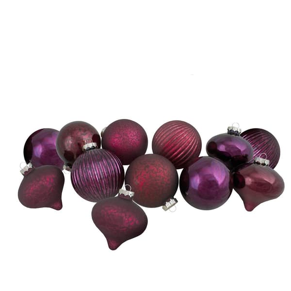 Northlight Seasonal 12pc. Jewel Tone Glass Christmas Ornaments