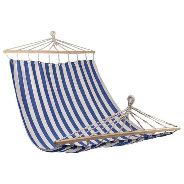 Northlight Seasonal Striped Macrame Quilted Double Hammock