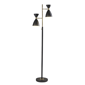 HomeRoots 68 Black And Gold Metal Two Light Task Floor Lamp Wit - image 1