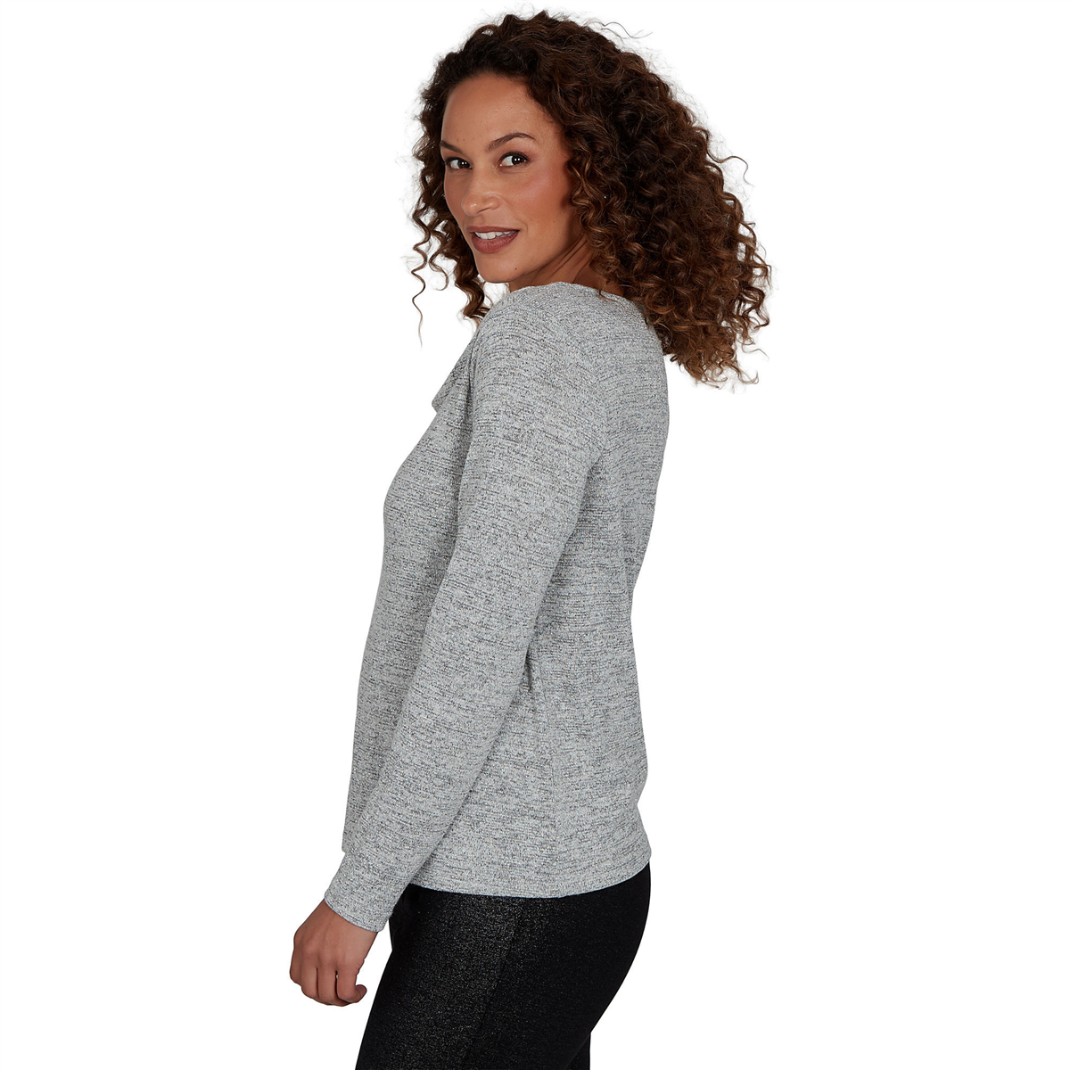 Womens Emaline Lavender Revelry Hacci Cowl Neck Sweater