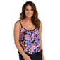 Womens Maxine Make A Splash Flutter Hem Tankini Swim Top - image 3