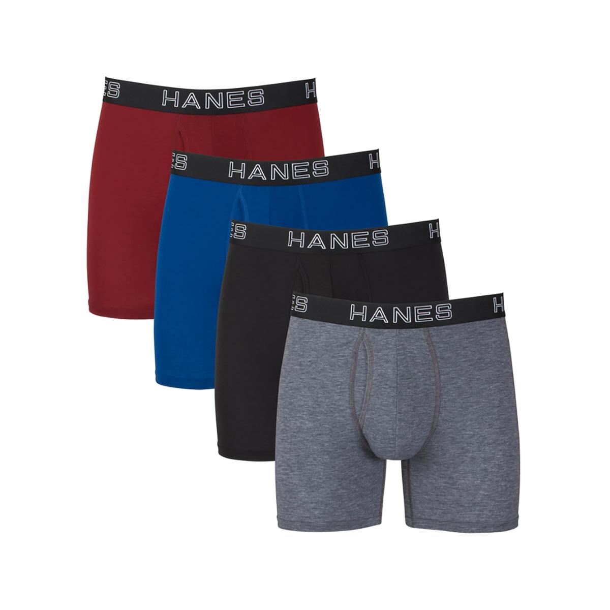 Mens Hanes Ultimate® 4pk. Comfort Fit Pouch Pocket Boxer...
