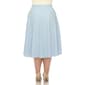 Plus Size White Mark Flared Midi Skirt with Pockets - image 3