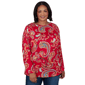 Plus Size Ruby Rd. Mysterious Romance Whimsical Paisley Tee - image 1