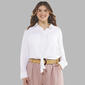 Juniors Plus Bethany Tie Front Casual Button Down - image 1