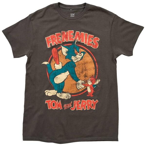 Young Mens Tom and Jerry Fremenies Short Sleeve Graphic Tee - image 