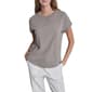 Womens DKNY Sport Roll Sleeve Slub Tee With V-Inset - image 1