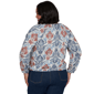 Plus Size Skye’s the Limit Urban Heirloom Tie Neck Damask Blouse - image 2