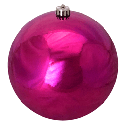 Northlight Magenta Shiny Shatterproof Christmas Ball Ornament