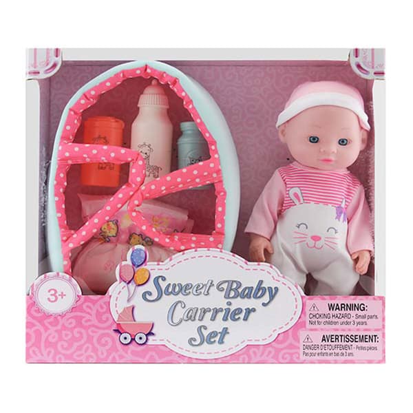 12in. Doll w/ Moses Carrier & Bottles - image 