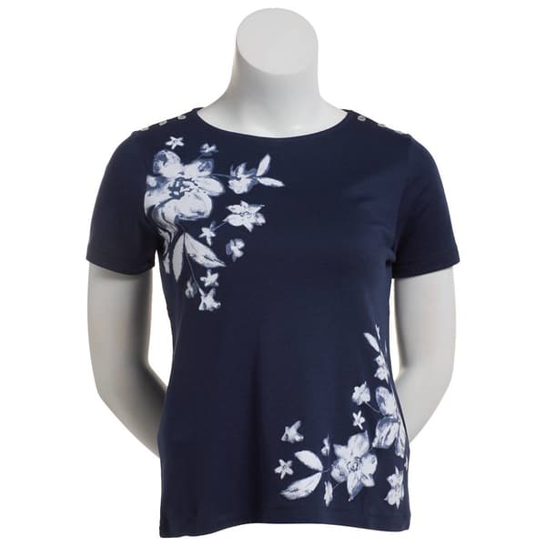 Plus Size Hasting & Smith Short Sleeve Watercolor Tee - image 