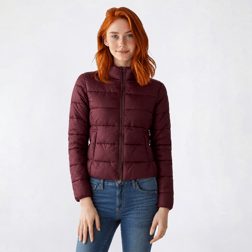 Juniors Love Me Now Nylon Puffer Jacket