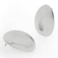 Steve Madden Rhodium Oval Sphere Post Earrings - image 3