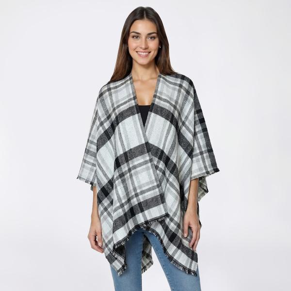 Womens Calvin Klein Plaid Ruana - Boscov's