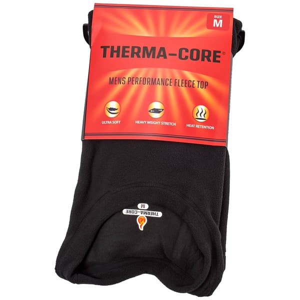 Mens Therma-Core(R) Performance Fleece Thermal Shirt - Black