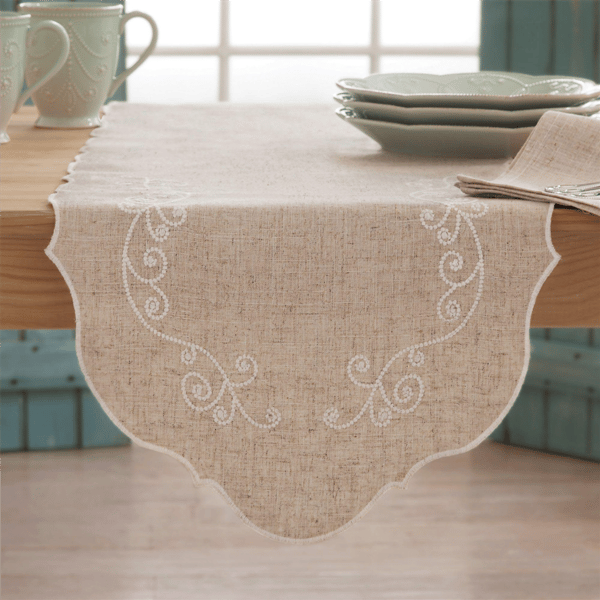 Lenox® French Perle Embroidered Runner