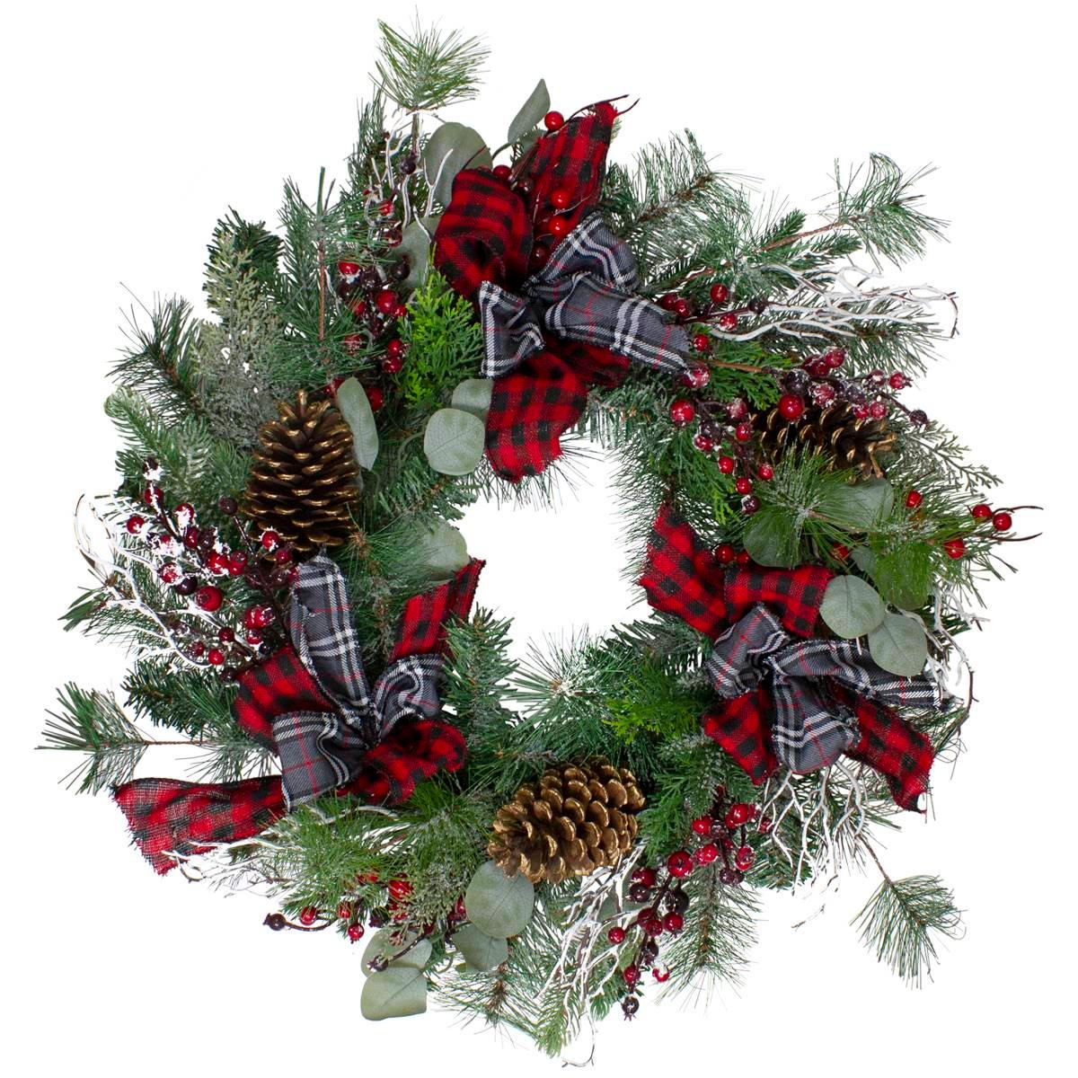 Northlight Seasonal Plaid & Berries Artificial Christmas...