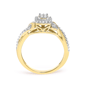 Haus of Brilliance 14kt Gold Plated Diamond Halo Engagement Ring - image 5