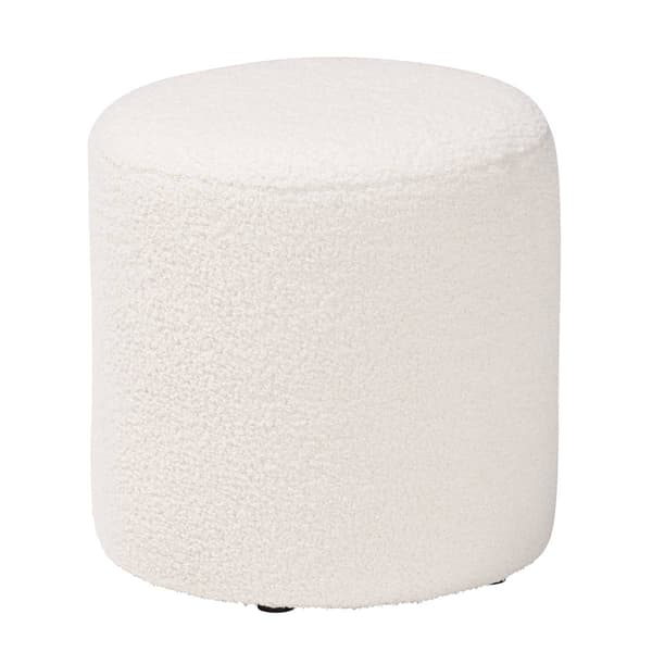 Baxton Studio Tori Modern Ivory Boucle Upholstered Ottoman - image 