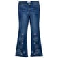 Girls (7-12) Squeeze Flare Jeans w/ Floral Patches - image 2