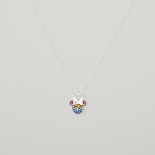 Disney Rhodium Plated Minnie Mouse Pendant Necklace