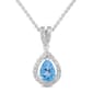 Nova Star(R) Silver-Sterling Lab Grown Diamond Gemstone Pendent - image 1