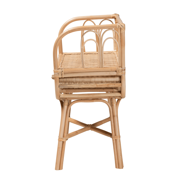 Baxton Studio Panchali Modern Bohemian Rattan Nightstand